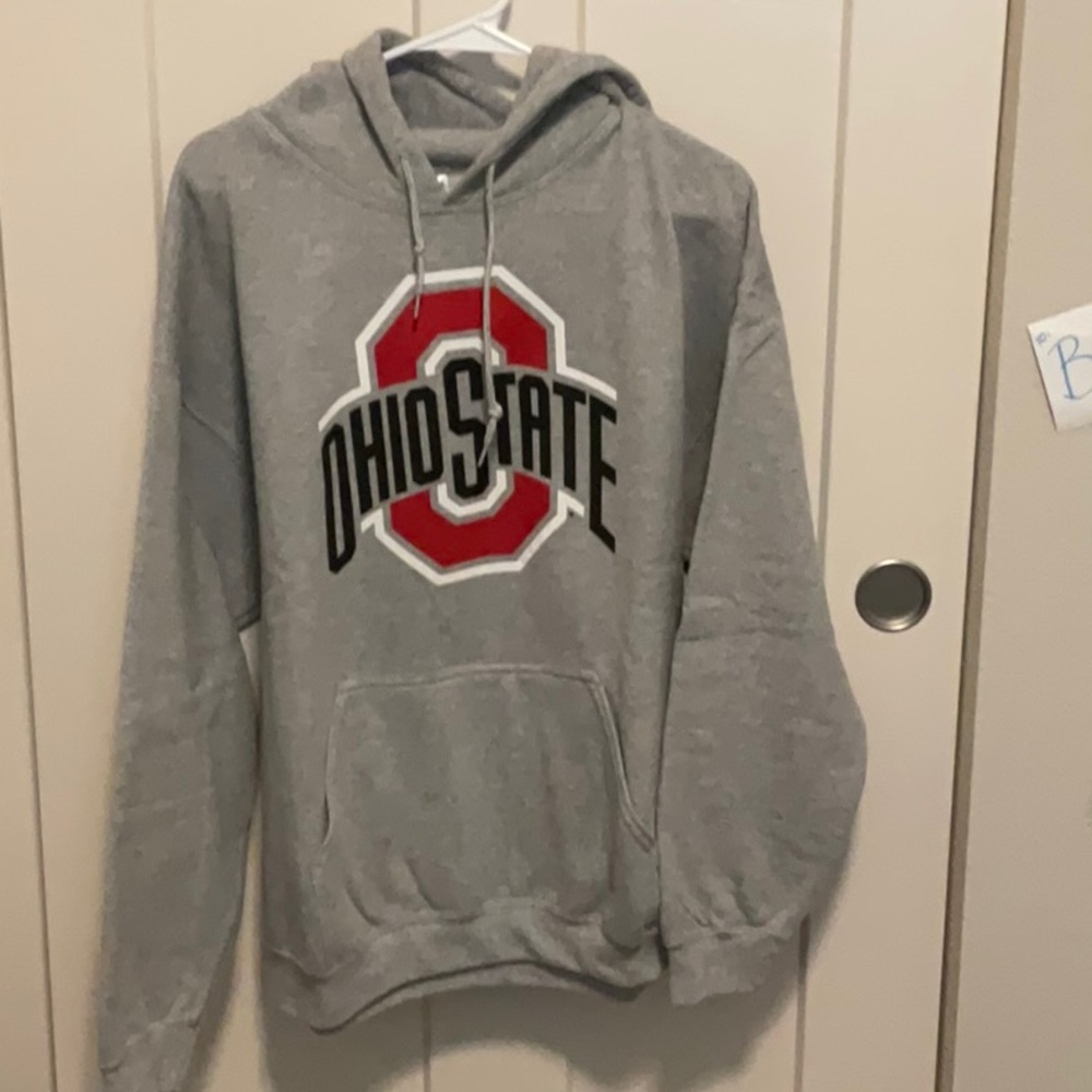 Gildan Gray Sweatshirt Ohio State Logo